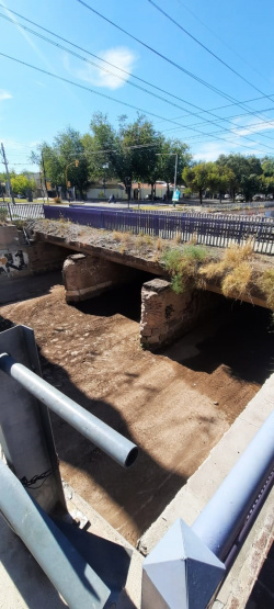Hidráulica extrajo 500 m3 de residuos del colector Frías y siguen los trabajos en Vivero Perdriel